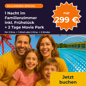 Halloween Special: 1 Nacht im Vierbettzimmer inkl. Frühstück und 2 Tagen Movie Park für 299 €