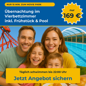 Übernachtung im Vierbettzimmer inklusive Frühstück und Pool für 169 €